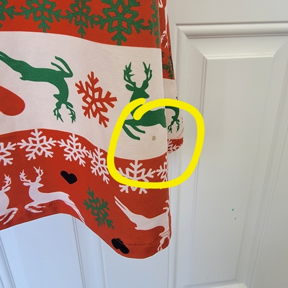 Yelete Women's Faire Isle Print Reindeer Holiday Microfiber Tunic Top Dress 3XL - Picture 10 of 10